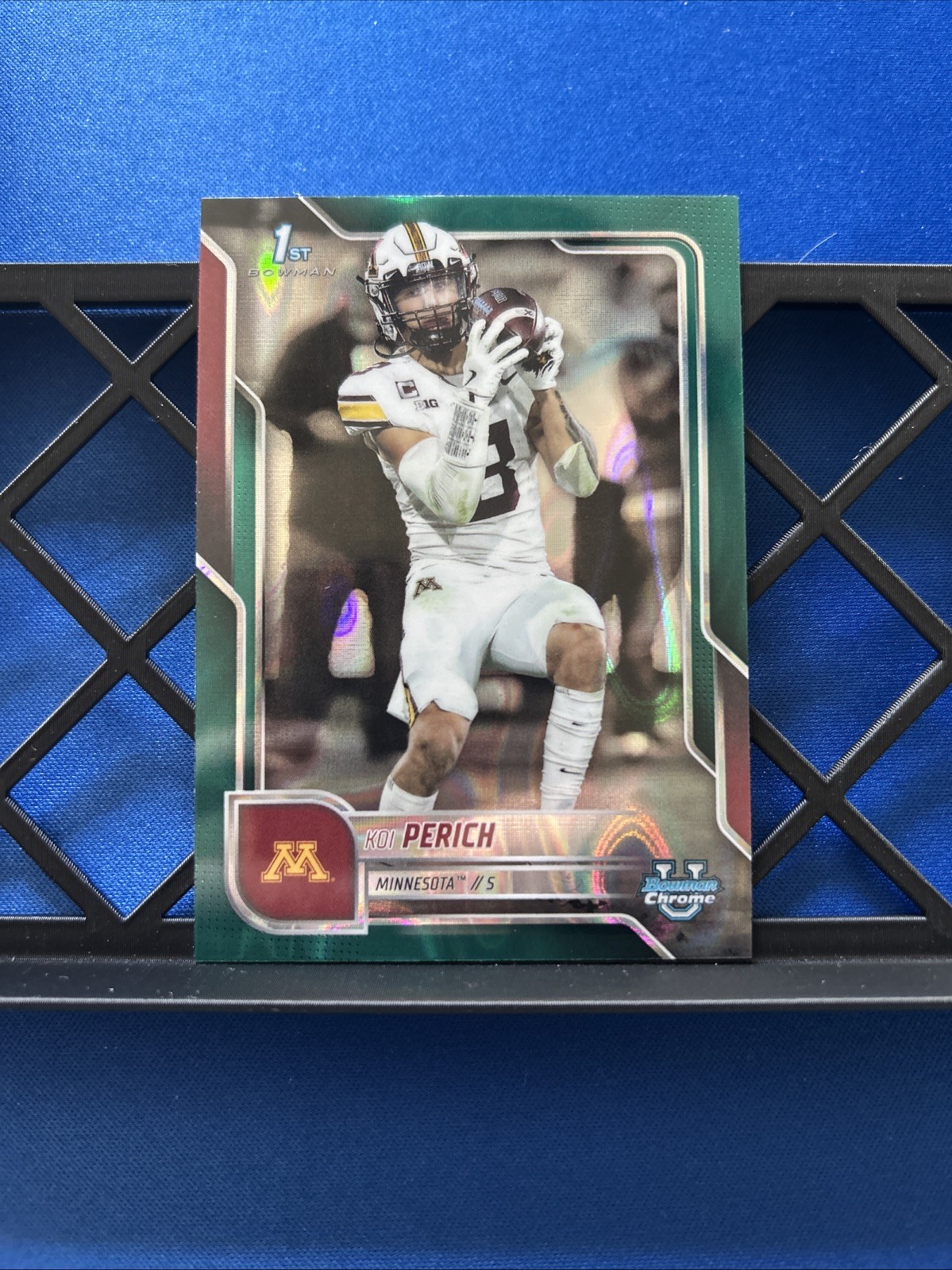 2025 Bowman Chrome U Koi Perich 1st Bowman Teal Lava Refractor #116 Minnesota