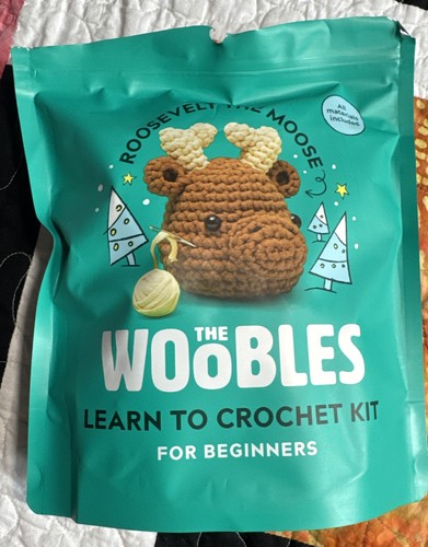 The Woobles Roosevelt der Elch Häkeln lernen Kit Neu geöffnete Verpackung