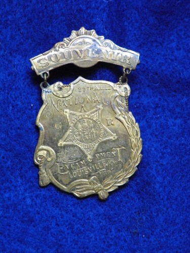 1895 ORIGINAL CIVIL WAR VETERANS 29TH NATIONAL GAR ENCAMPMENT LOUISVILLE, KY PIN - Bild 5 von 5