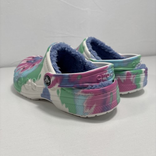 Zueco gráfico Crocs para hombre talla 5 para mujer talla 7 zapatos sin cordones tie dye limpios - Imagen 7 de 15
