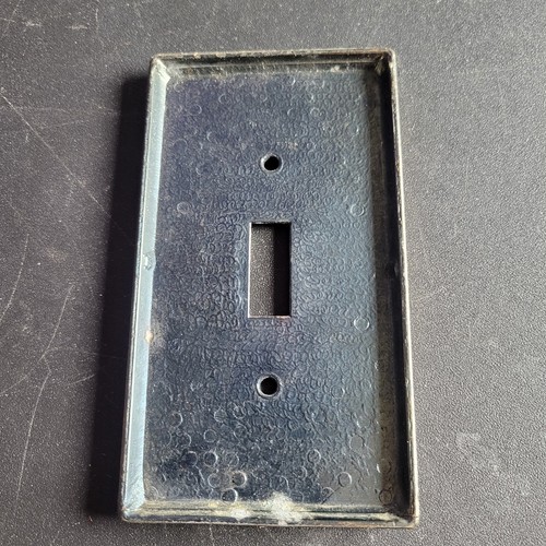 Vintage Edmar Style Brass Labyrinth Single Switch Plate Deco Hollywood Regency - Picture 2 of 5