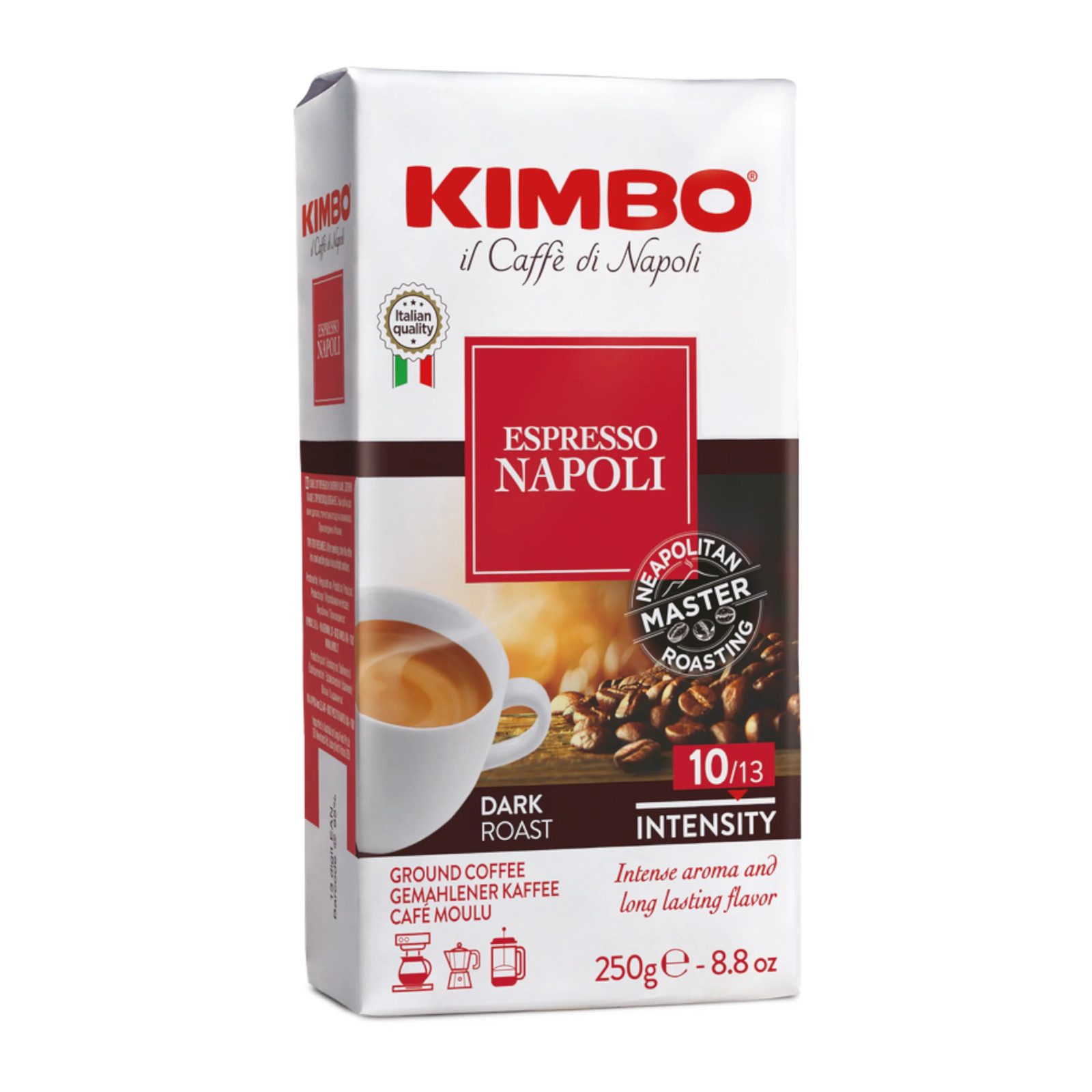 Kimbo Espresso Napoli Dark Roast Ground Coffee 250g