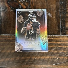 2025 Topps Chrome Lamar Jackson Refractor Fortune F15-1
