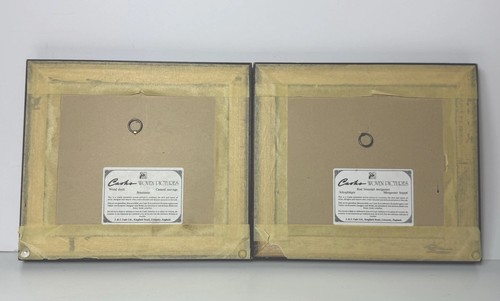 Set of 2 Vtg Cashs Silk Woven Pictures Wood Duck Red Breasted Merganser England - Picture 11 of 16