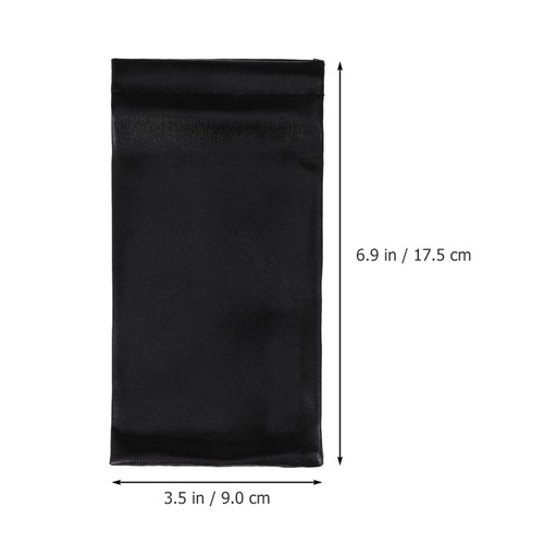 Estuche para gafas de PU 2 PIEZAS con apertura de resorte negro diseño elegante - Imagen 2 de 11