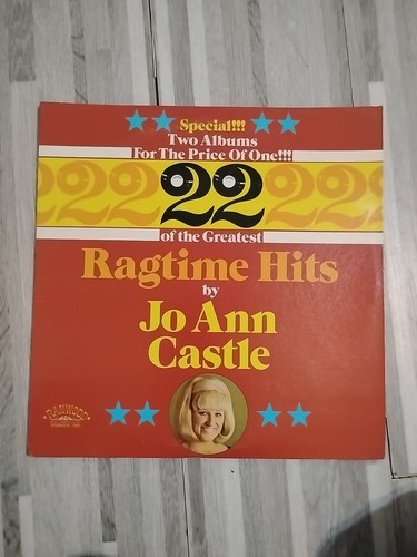 Jo Ann Castle 22 Of The Greatest Ragtime Hits 33.3 RPM 12" Record  - Imagen 1 de 8