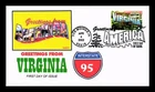 DR JIM STAMPS US COVER VIRGINIA GREETINGS FROM AMERICA FDC SHEKY CACHET