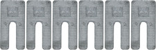 10442 2.5" X 5" X 2.5° Aluminum Alloy Shim, (Pack of 6)