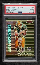 1999 Bowman's Best Performers Refractor /400 Brett Favre #91 PSA 9 MINT HOF