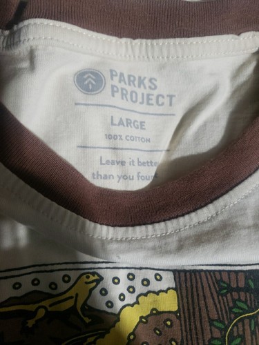 Parks Project Shirt Unisex L Beige Escape To Nature In Mind Pocket LS Tee Khaki - Bild 4 von 6