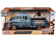 1955 GMC Blue Chip Pickup Truck Matt Blue (Rusted) "Weathered Treasures" Series