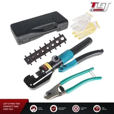 Hydraulic Crimper Crimping Tool Wire Battery Cable Lug Terminal W/9 Dies 6 MT