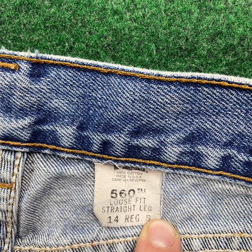 Jeans vintage Levis 560 para hombre 32 azul denim años 90 desgastados se adapta 32x28 HECHOS EN EE. UU. - Imagen 4 de 12