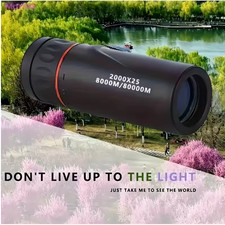 2025 2000X25 HD Monocular Telescope, Compact Portable for Travel, Hiking,