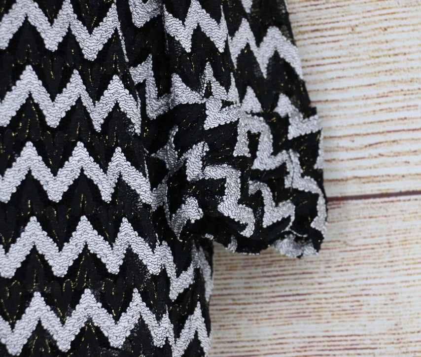 Womens Size XL Pullover Sleeveless Midi Dress w/ Striped Print Jacket Black - Image 3 of 4