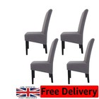 Geometric Pattern Stretch Dining Chair Covers - Pack of 4 for Stylish Upgrades