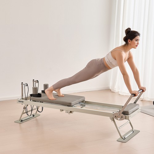 VEVOR Foldable Pilates Reformer Pilates Machine Home Gym Equipment Resistance - Picture 8 of 12