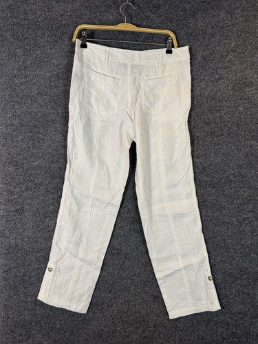 New Neiman Marcus Floral Lace Embroidered Trouser Women Size Small White - Picture 4 of 15