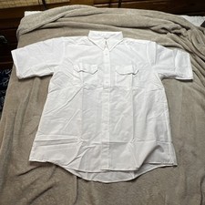 Red Kap Work Shirt 2 Pocket Men's Industrial Uniform Short Sleeve White Lot Of 5