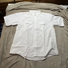 Red Kap Work Shirt 2 Pocket Men's Industrial Uniform Short Sleeve White Lot Of 5