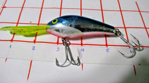 Rapala Rattlin' Fat Rap DRFR-7 CHB Lure, Shad, Down Deep, 4", .9oz.- GUC