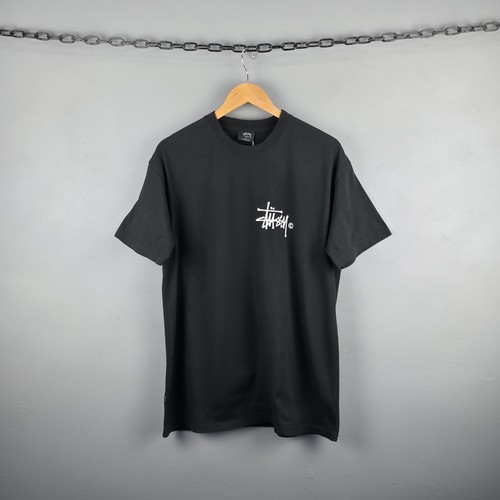 Camicia Stussy media nera oversize streetwear logo stampa grafica vintage uomo - Foto 2 di 10