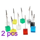 20 * Cube Wire Resin Base Memo Photo Holder Paper Note Clip (Random Color) clip