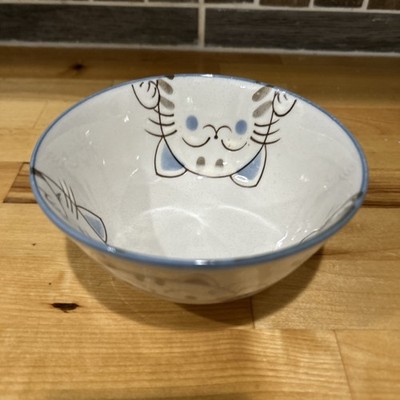 KAFUH MANEKI NEKO NOODLE RICE  RAMEN BOWL,  LUCKY CAT, MADE IN JAPAN