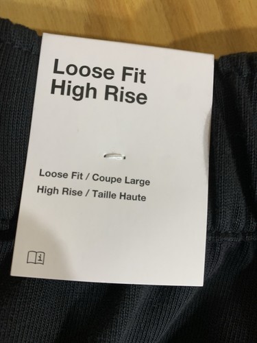 New NWT NIKE shorts Size Small Women’s LOOSE FIT HIGH RISE Black Sweat Shorts - Picture 3 of 8