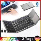 faltbare Mini BT Tastatur mit Touchpad Keyboard faltbar Super Slim Wireless DE