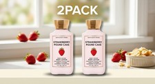 2 PACK - Bath Body Works Strawberry Pound CakeBody Lotion 8 fl oz / 236 ml