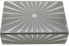 EagleWiz Glass Mirrored Jewelry Box Sun Rays jewellery Modern Silver & Gold