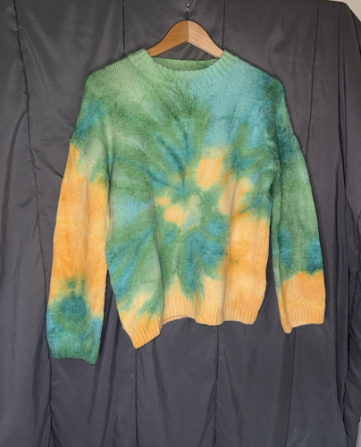 Princess Polly Strickpullover Damen Größe M/L Batik Blumen Ugly Sweater Relaxed