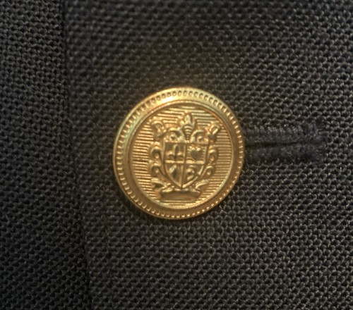 Lands’ End Boy’s Navy Blue Blazer Brass Buttons 45% Wool Year Rnd Size 12 Husky - Picture 3 of 6