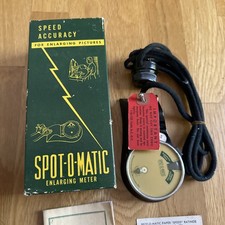 Vintage 1950  s Kinnard Spot-O-Matic Enlarging Meter with Box  Instructions