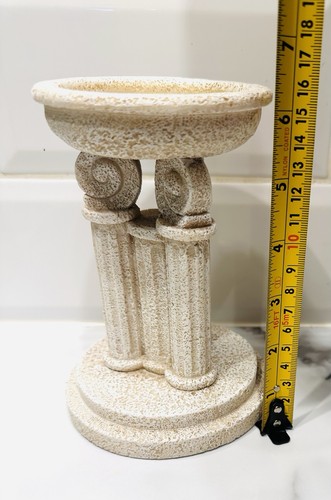 Kleiner dekorativer Sockel oder Kerzenhalter Vintage Stumpenstil Steinoptik - Bild 7 von 8