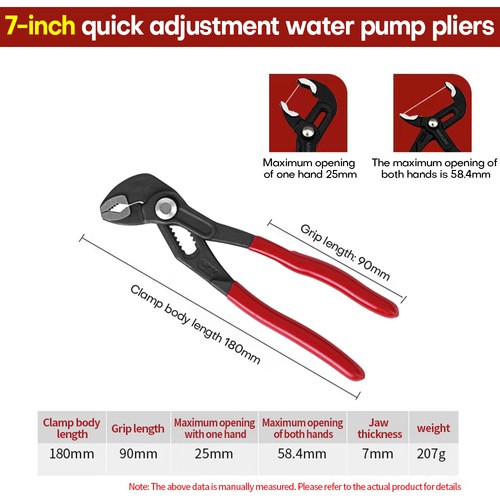 Wasserpumpenzangen Satz Arretierung 3-tlg 180 250 310 mm Wapu Zange Rohrzange - Bild 10 von 12