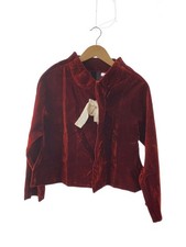 COMME des GARCONS 2D Jacket XS Velor RED Plain GJ-B010