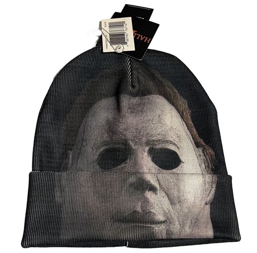 Halloween II Michael Myers Mask Roll Down Beanie Hat One Size Small Horror NWT