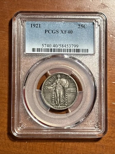 1921 Standing Liberty Silver Quarter  PCGS XF 40 KEY DATE