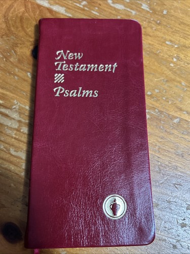 New Testament Psalms Bible Gideons Gold Edges Bookmark Soft Leather - Imagen 2 de 11