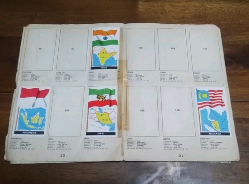 ALBUM FIGURINE LE BANDIERE NEL MONDO Ed. Interstampa 1971 originale INCOMPLETO - Bild 8 von 11