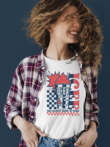 Officially Licensed ICEE Retro Cool Explosion Coldest Drink Women's T-shirt - Picture 2 of 10