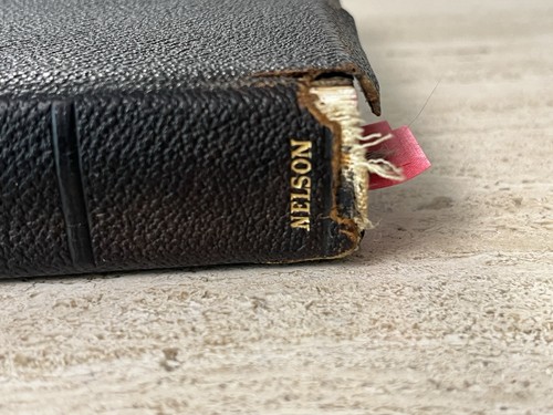 Antique Leather 1901 Holy Bible American Standard Version Nelson Christmas Seals - Picture 6 of 20