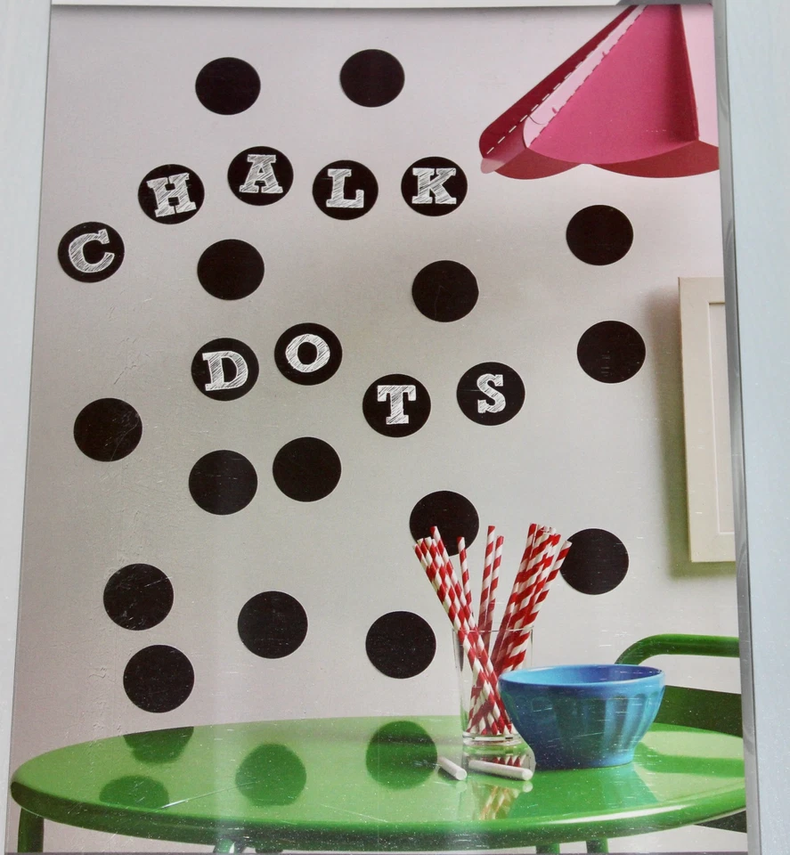 NIB Peel and Stick Wallies Chalkboard Dot Labels 24ct - Image 3 of 4