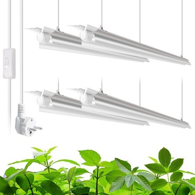 T8 Pflanzenlampe, 168W 4 X 42W, Vollspektrum, 119cm, Led Wachsen Licht, VShap...