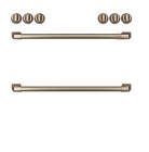 Café Front Control Gas Knobs and Handles  Kit - Brushed Bronze. CXFCGHKPMBZ#03