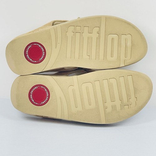 FitFlop Frou Platform Sandals Brown Women's Sz 8 Ruffle Shoes Fit Flops Comfort - Picture 9 of 10