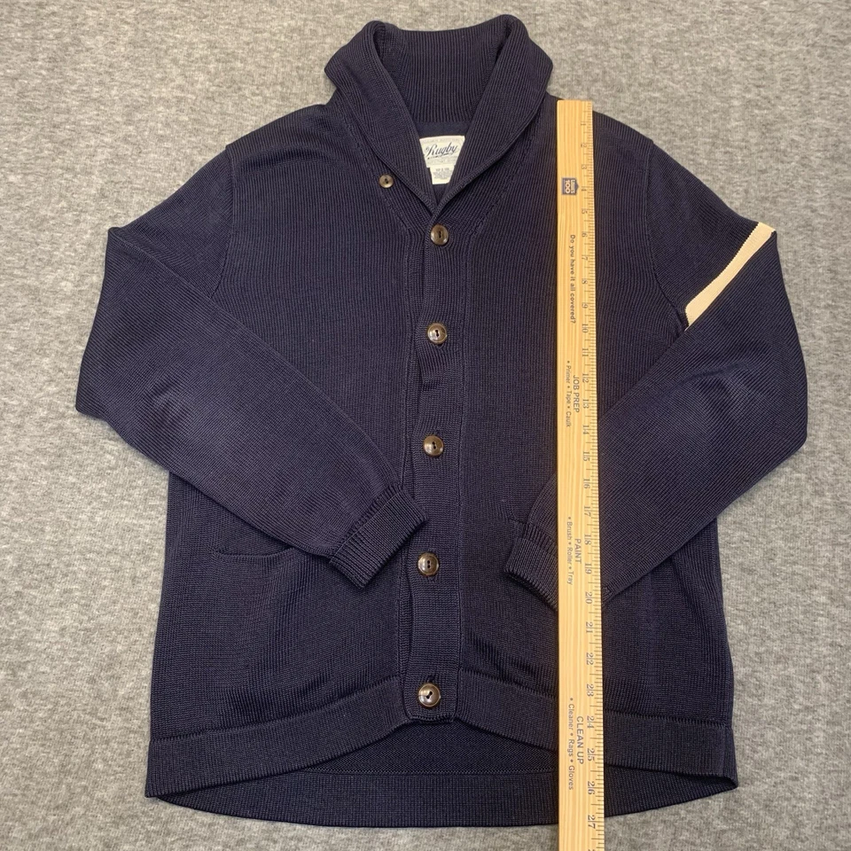 Ralph Lauren Rugby  Collegiate Outfitters Navy Blue Cardigan Sweater MensSmall - Image 2 of 4