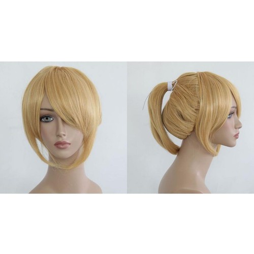 Breathable Hair Wigs for Women 14" Gold Tone Wigs with Wig Cap Shoulder Length - Picture 5 of 6